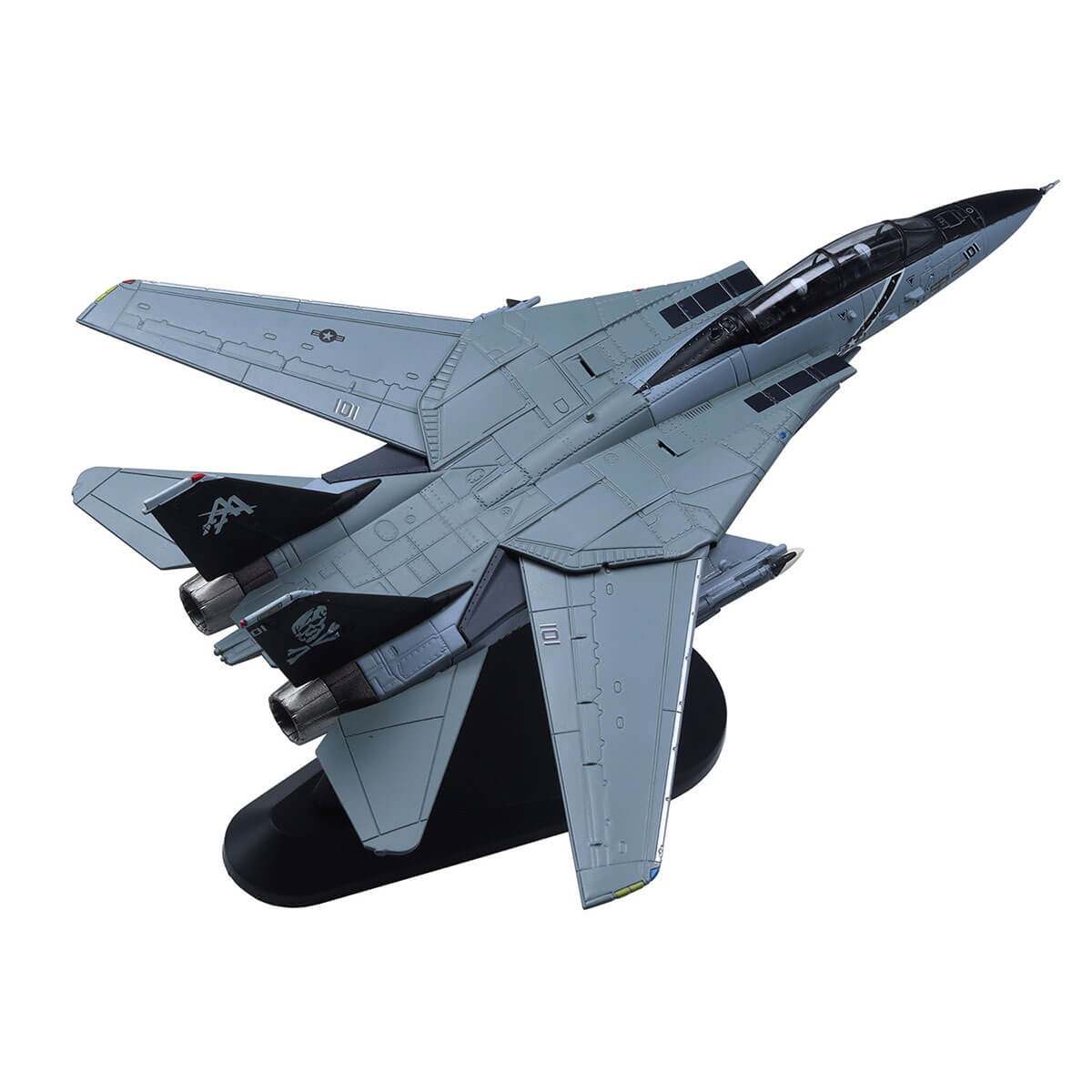 Die cast 1/100 Modellino Aereo Aircraft Grumman F-14A Tomcat US Navy Jolly  Roger