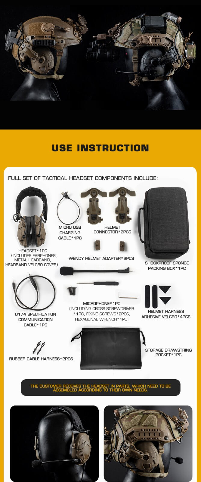 Noise Cancelling Tactical Bluetooth Headset