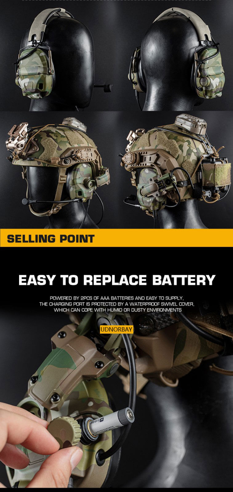 GEN 6 Tactical Headset Sound Pickup&Noise Reduction