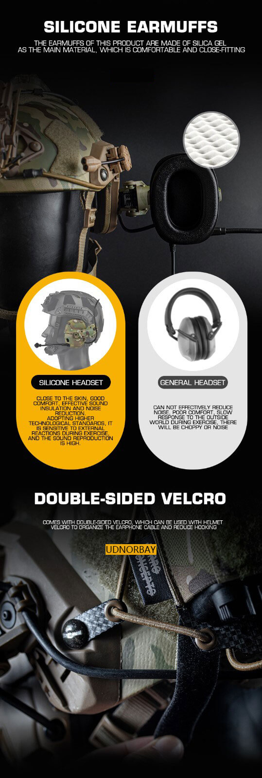 GEN 6 Tactical Headset Sound Pickup&Noise Reduction