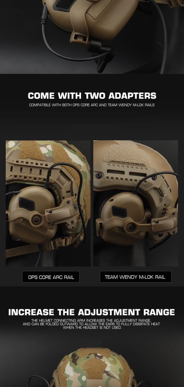 Helmet Rail Adapter For Gen 5 Headset