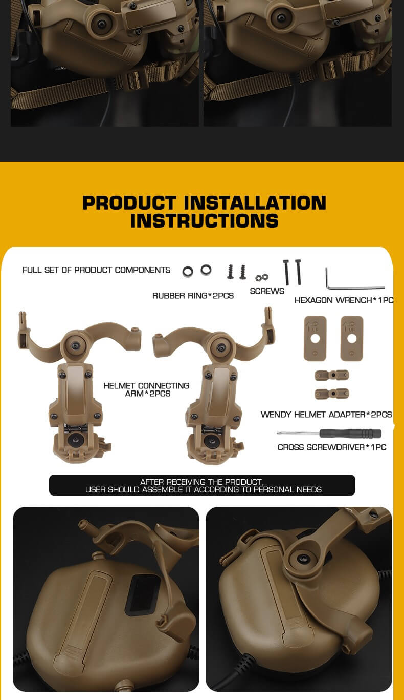 Helmet Rail Adapter For Gen 5 Headset