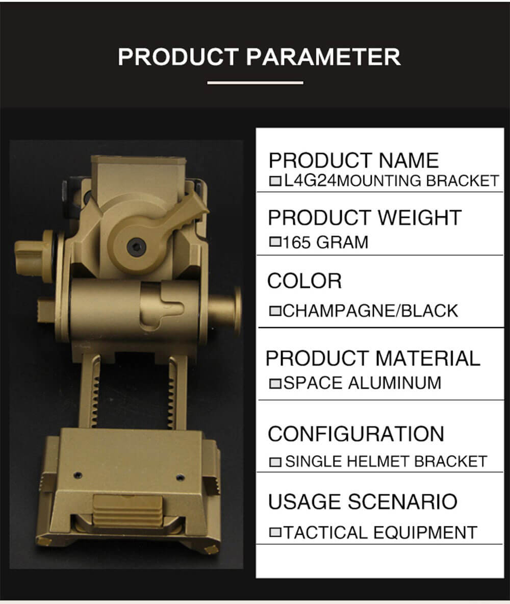 L4G24 Night Vision Goggles NVG Metal Helmet Mount