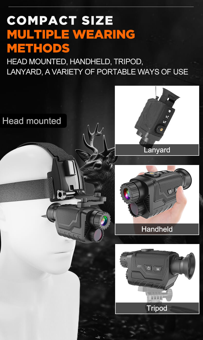 Head-Mounted 4K HD Digital Infrared Monocular Night Vision