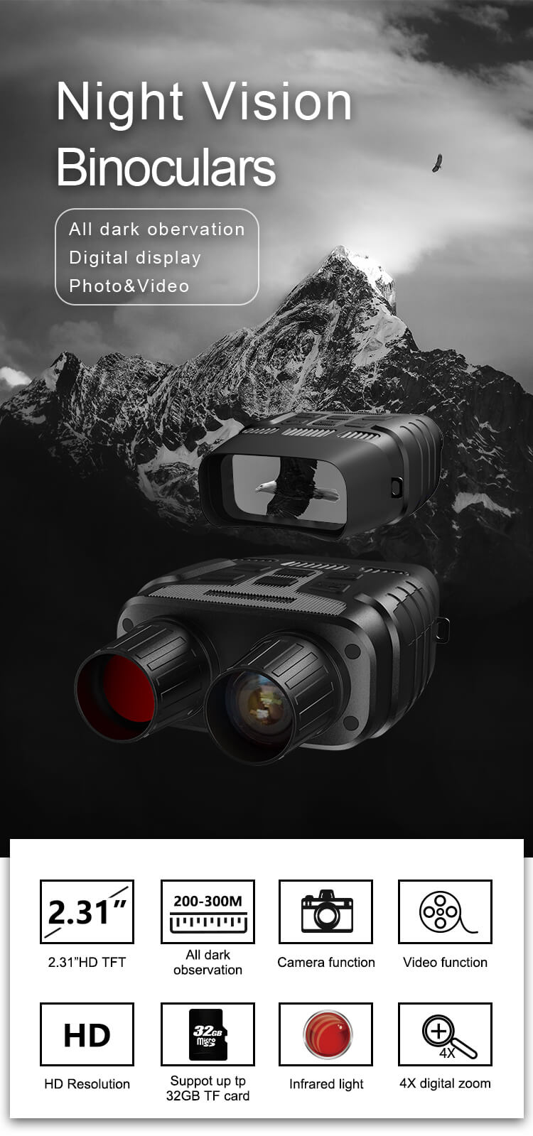 Infrared Hunting Night Vision Binoculars